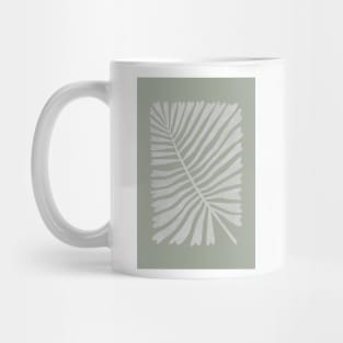 Wild fern leaf in sage green Mug